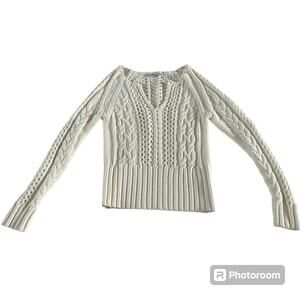 Retro Tommy Hilfiger Knotch Pullover Knit Cotton Sweater Women’s Size XS